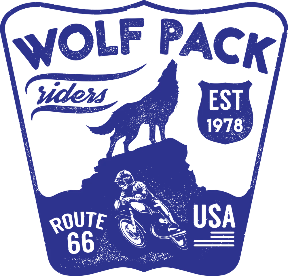 Wolf Pack auf grauem T-Shirt